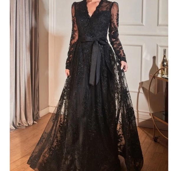 Captivating Velvet Gown for Formal Occasions: Cinderella Divine's Enchanting CD956C main image 0